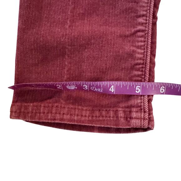 Athleta slim cord pant Corduroy Women Sz 0 Burgundy Cherrywood Holiday cords - Picture 13 of 15